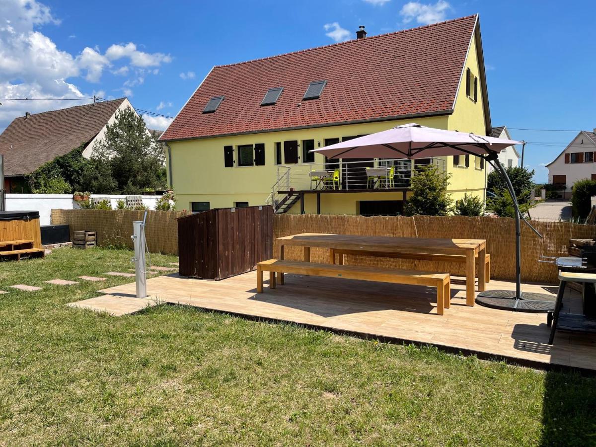 Alsacebnb - Gite 12 Personnes Dans Le Vignoble - Piscine Privee & Spa Ammerschwihr Bagian luar foto